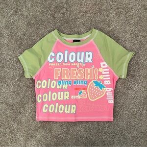 NWOT SHEIN MOD Letter Graphic Baseball Tee